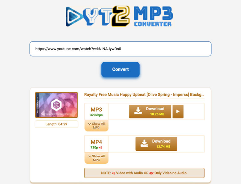 YT2MP3-在线Youtube视频下载工具