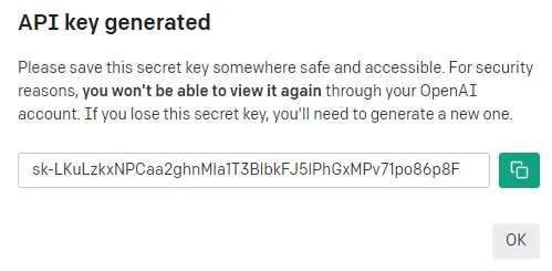 获取 ChatGPT API 密钥