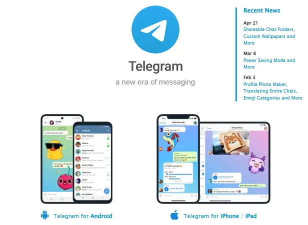 telegram网站截图