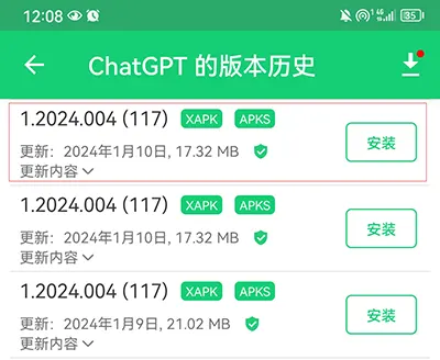 安装ChatGPT 2024年1月10日版本
