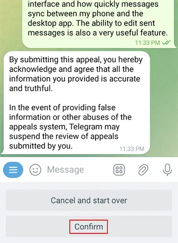 点Confirm提交